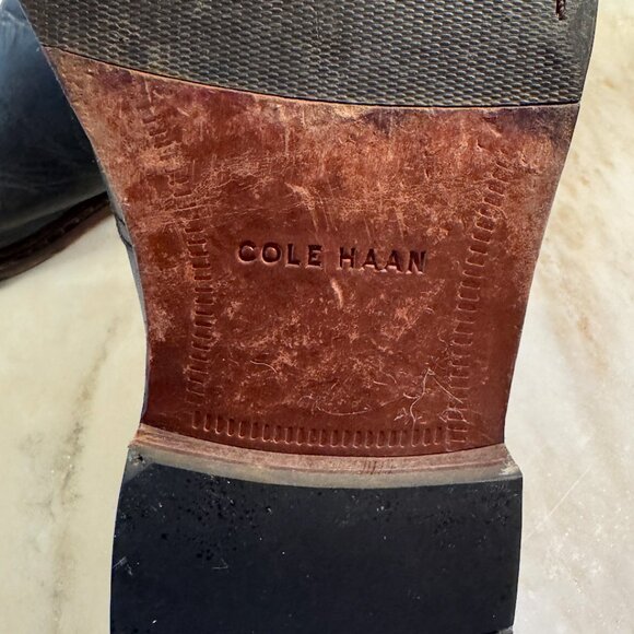 Cole Haan Chelsea Boots Black Leather Size 10.5 - Picture 4 of 4